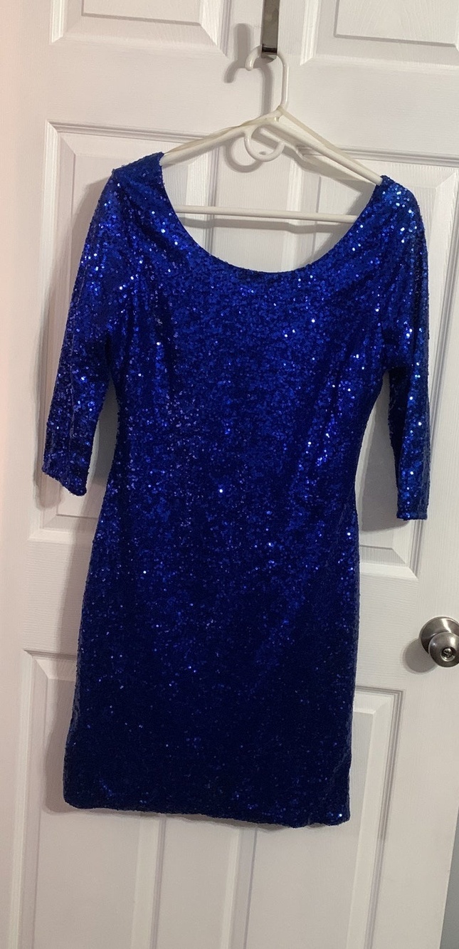 My Michelle Blue Sequin Dress Size 13